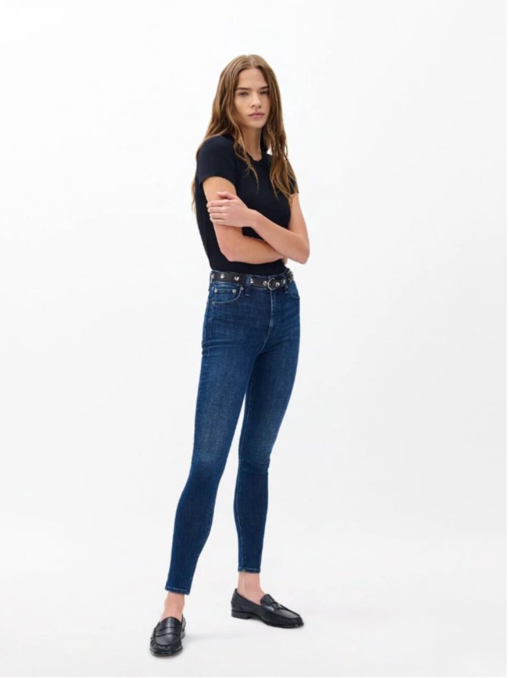 Rag & Bone Nina Skinny Dark Blue Jeans - Size 31 - Picture 3 of 11
